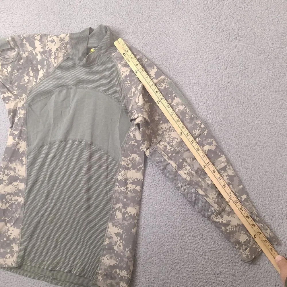 Massif Army Combat Shirt Mens Small Long‎ Sleeve Mock Neck Digital Camo US Army